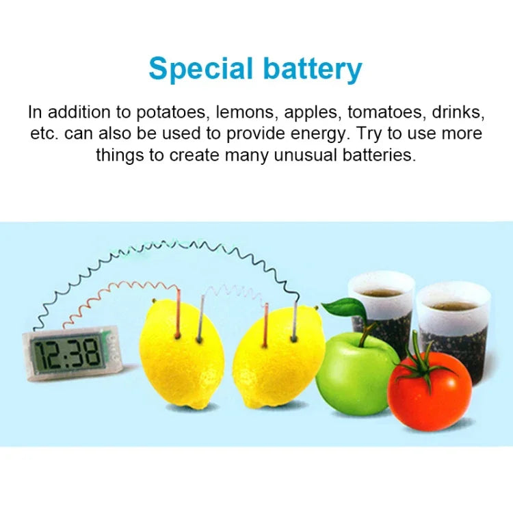 Kit éducatif horloge numérique DIY pomme de terre verte innovante avec écran LCD 2 pouces (pomme de terre NON incluse), Horloge numérique pomme de terre