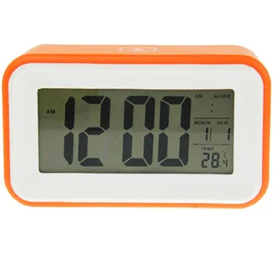 Réveil multifonction grand écran avec calendrier, lumière LCD & fonction snooze tactile