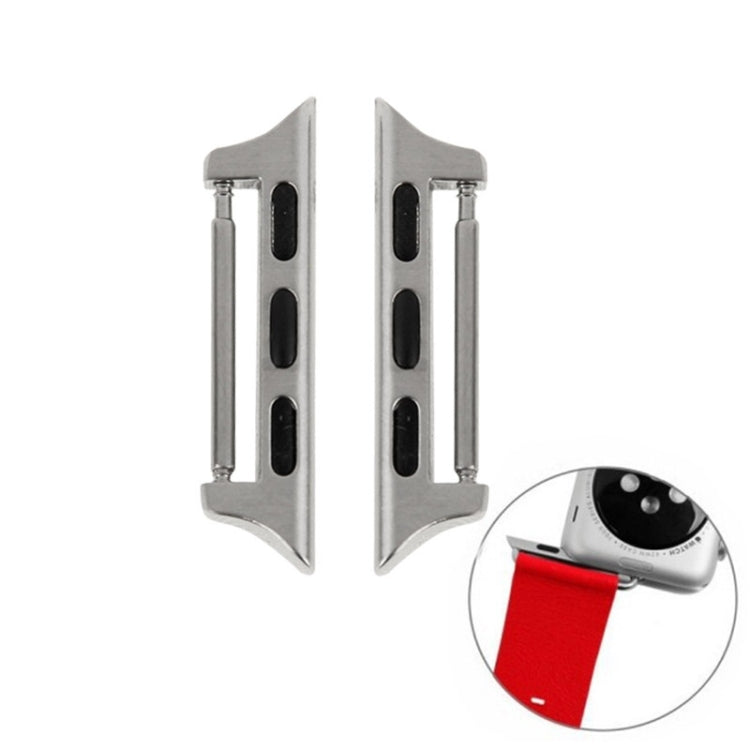 2 pièces pour Apple Watch 42mm connecteur de bracelet métallique boucle métallique, argent