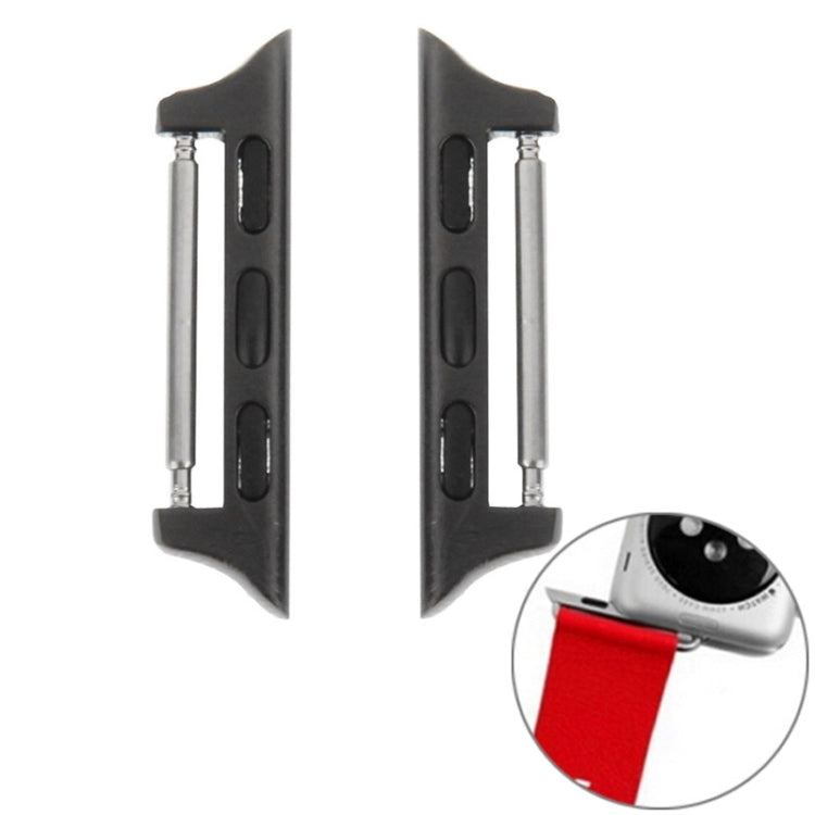 2 connecteurs de bracelet métallique pour Apple Watch 38mm, boucle métallique