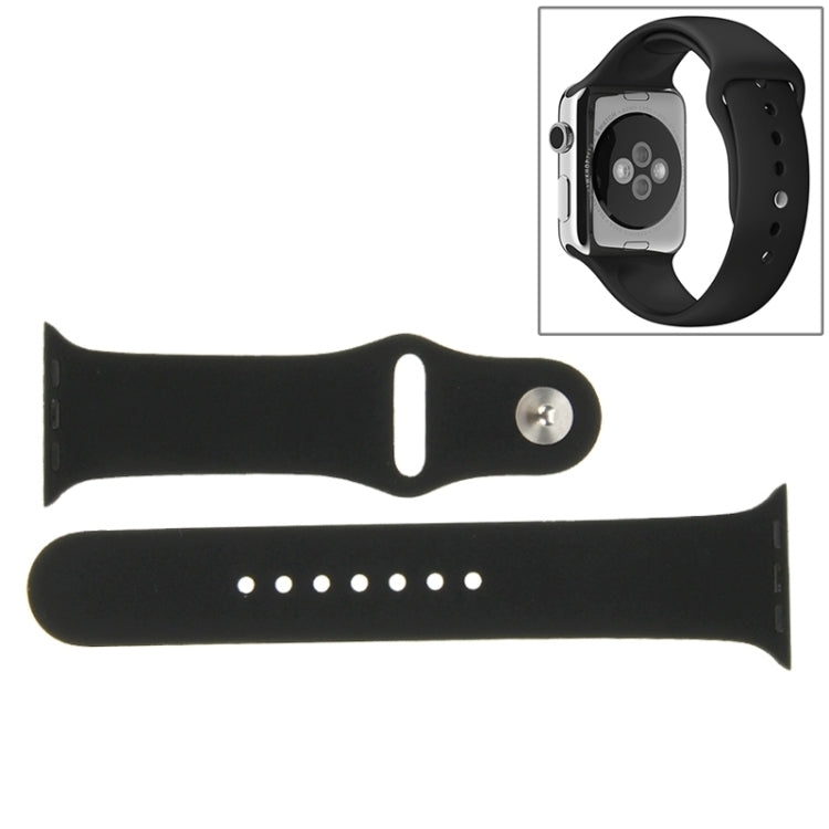 Bracelet de montre sport en caoutchouc haute performance pour Apple Watch Sport 38 mm avec fermeture à ardillon