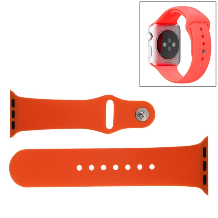 Bracelet de montre sport en caoutchouc haute performance pour Apple Watch Sport 38 mm avec fermeture à ardillon
