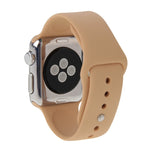 Bracelet de montre sport en caoutchouc haute performance pour Apple Watch Sport 38 mm avec fermeture à ardillon