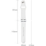 Bracelet de montre sport en caoutchouc haute performance pour Apple Watch Sport 38 mm avec fermeture à ardillon