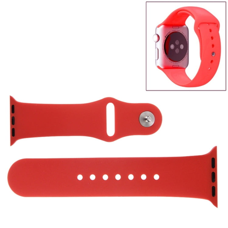 Bracelet de montre sport en caoutchouc haute performance pour Apple Watch Sport 38 mm avec fermeture à ardillon