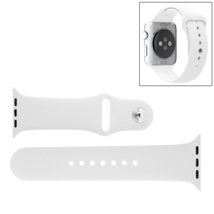 Bracelet de montre sport en caoutchouc haute performance pour Apple Watch Sport 38 mm avec fermeture à ardillon