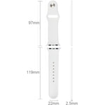 Bracelet de montre sport en caoutchouc haute performance pour Apple Watch Sport 42 mm avec fermeture à ardillon
