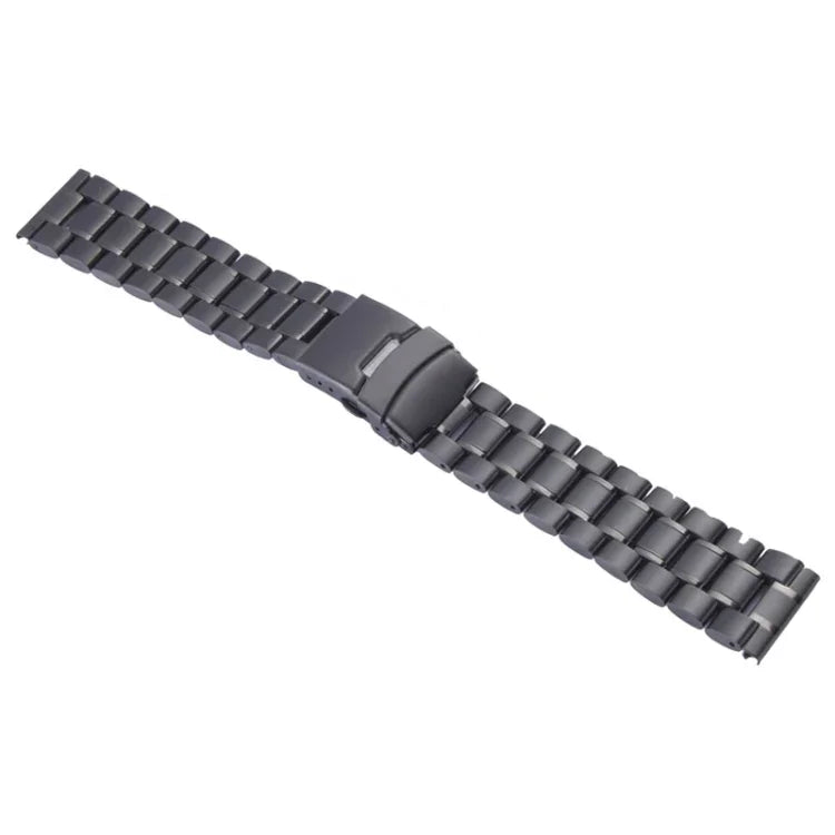 Bracelet de montre en acier noir pour Apple Watch 42 mm, à utiliser uniquement avec les connecteurs (S-AW-0062)
