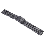 Bracelet de montre en acier noir pour Apple Watch 38 mm, à utiliser uniquement avec les connecteurs (S-AW-3291)