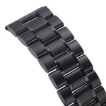 Bracelet de montre en acier noir pour Apple Watch 38 mm, à utiliser uniquement avec les connecteurs (S-AW-3291)