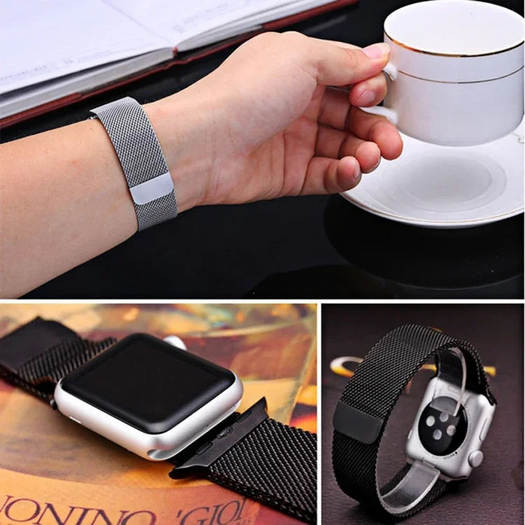 Pour Apple Watch 42mm Bracelet Milanese Magnétique en Acier Inoxydable, Pour Apple Watch 46mm / 49mm / 45mm / 44mm