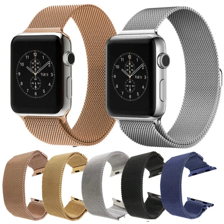 Pour Apple Watch 42mm Bracelet Milanese Magnétique en Acier Inoxydable, Pour Apple Watch 46mm / 49mm / 45mm / 44mm