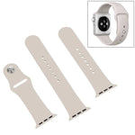 Pour Apple Watch Series 10 42mm / 9&8&7 41mm / SE 3&SE 2&6&SE&5&4 40mm / 3&2&1 38mm Bracelet en caoutchouc 3 en 1 avec boucle ardillon, Pour Apple Watch Series 9&8&7 41mm / SE 3&SE 2&6&SE&5&4 40mm