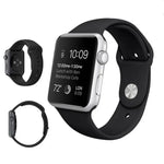 Pour Apple Watch Series 10 42mm / 9&8&7 41mm / SE 3&SE 2&6&SE&5&4 40mm / 3&2&1 38mm Bracelet en caoutchouc 3 en 1 avec boucle ardillon, Pour Apple Watch Series 9&8&7 41mm / SE 3&SE 2&6&SE&5&4 40mm