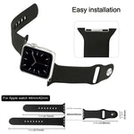Pour Apple Watch Series 10 42mm / 9&8&7 41mm / SE 3&SE 2&6&SE&5&4 40mm / 3&2&1 38mm Bracelet en caoutchouc 3 en 1 avec boucle ardillon, Pour Apple Watch Series 9&8&7 41mm / SE 3&SE 2&6&SE&5&4 40mm