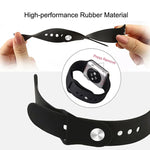 Pour Apple Watch Series 10 42mm / 9&8&7 41mm / SE 3&SE 2&6&SE&5&4 40mm / 3&2&1 38mm Bracelet en caoutchouc 3 en 1 avec boucle ardillon, Pour Apple Watch Series 9&8&7 41mm / SE 3&SE 2&6&SE&5&4 40mm