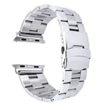 Bracelet de montre à boucle classique en acier inoxydable 38 mm pour Apple Watch