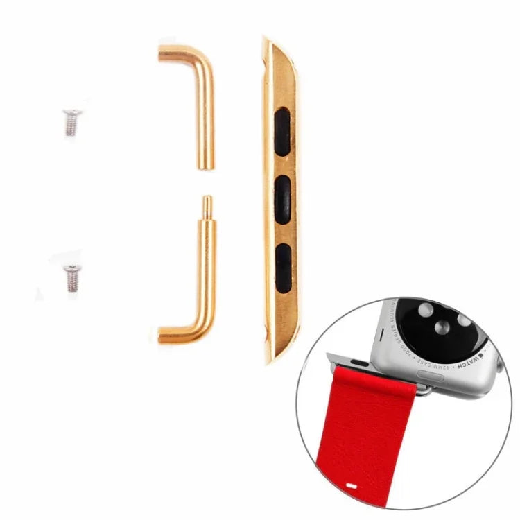 Connecteur de bracelet en métal pour Apple Watch 42/44/45 mm, boucle en métal, paire