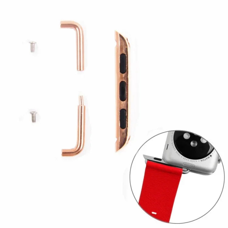 Connecteur de bracelet en métal pour Apple Watch 42/44/45 mm, boucle en métal, paire