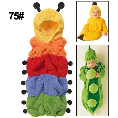 Vêtement bébé style ver de charpentier mignon pour dormir, taille : 75yard