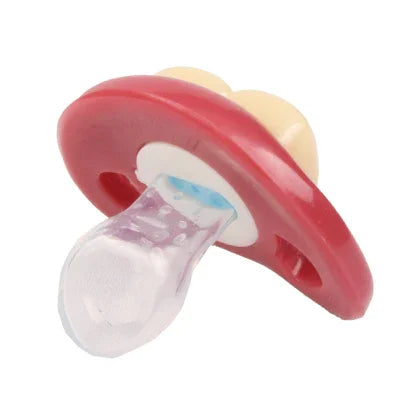 Tétine en silicone sûre et amusante avec deux dents de devant, tétine amusante pour bébé