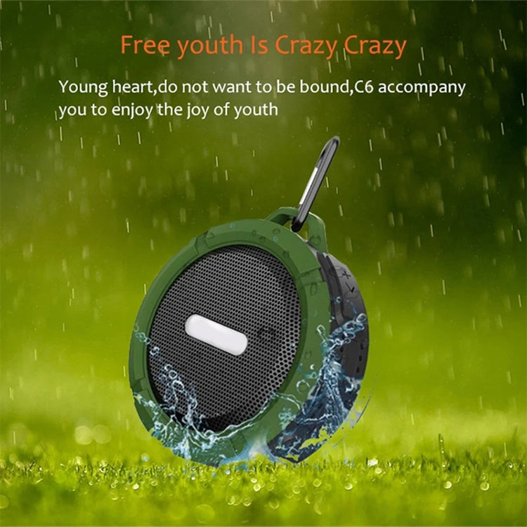 Enceinte Bluetooth Extérieure Étanche C6 avec Ventouse, Compatible Appels Mains Libres