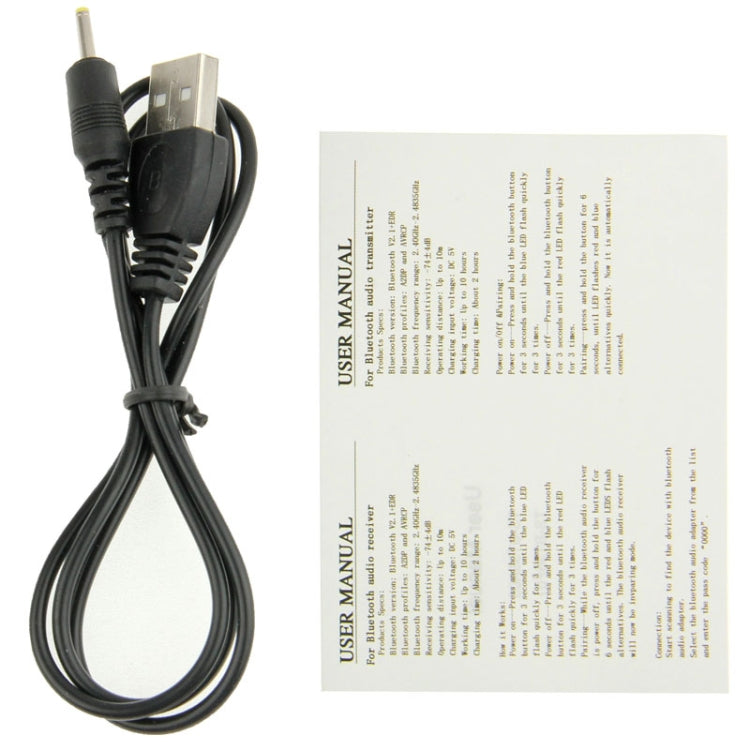 Émetteur stéréo Bluetooth 2.1 pour iPhone, Samsung, HTC, Sony, Google, Huawei, Xiaomi et autres smartphones, portée de fonctionnement : 10 mètres