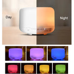 Diffuseur d'arômes ultrasonique avec lumières LED colorées (prise US), FU-168
