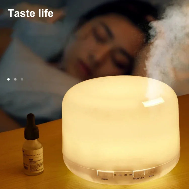 Diffuseur d'arômes ultrasonique avec lumières LED colorées (prise US), FU-168