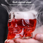 Verre à shot Vodka Whiskey Tête de Crâne en Cristal, Transparent