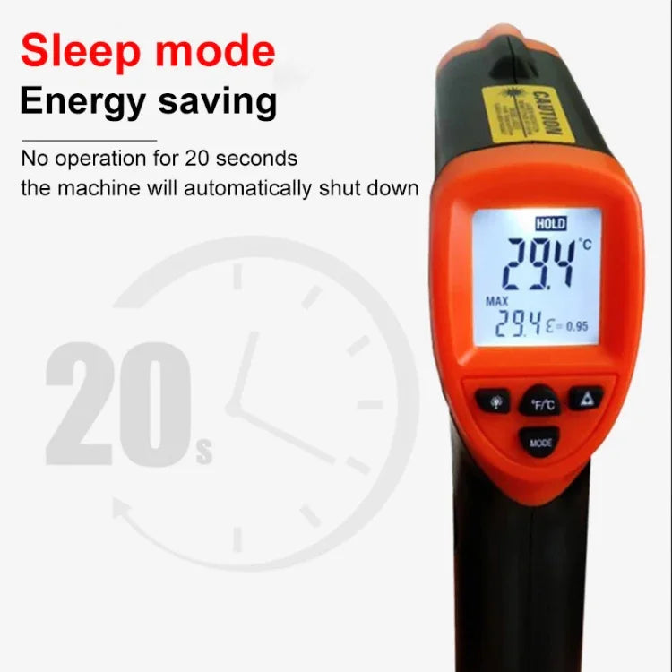 Thermomètre infrarouge DT-8380, Plage de température : -50 à 550 degrés Celsius, Portée de distance : 35 cm, Thermomètre infrarouge