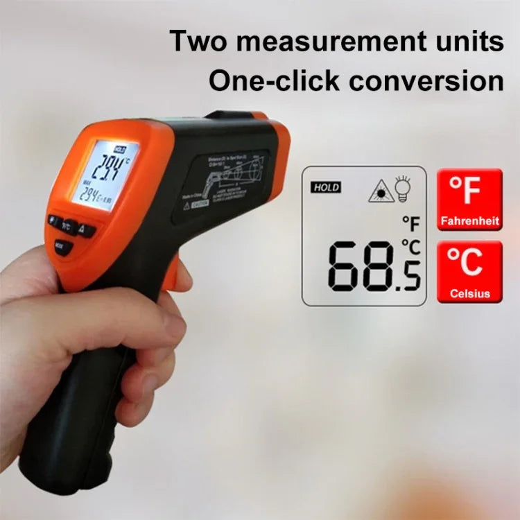 Thermomètre infrarouge DT-8380, Plage de température : -50 à 550 degrés Celsius, Portée de distance : 35 cm, Thermomètre infrarouge