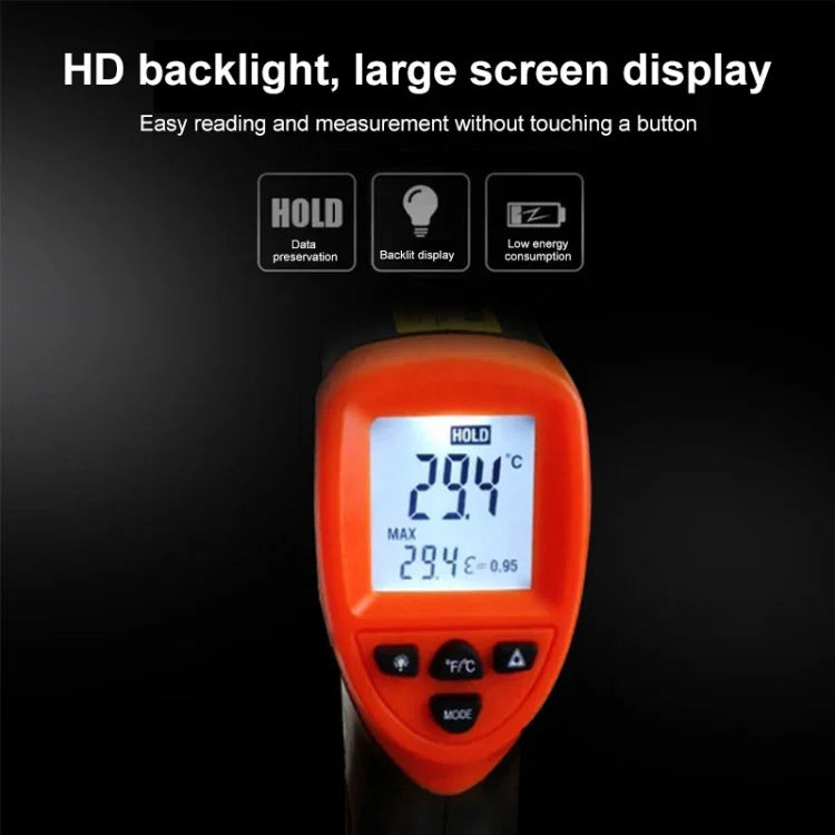Thermomètre infrarouge DT-8380, Plage de température : -50 à 550 degrés Celsius, Portée de distance : 35 cm, Thermomètre infrarouge