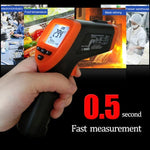 Thermomètre infrarouge DT-8380, Plage de température : -50 à 550 degrés Celsius, Portée de distance : 35 cm, Thermomètre infrarouge