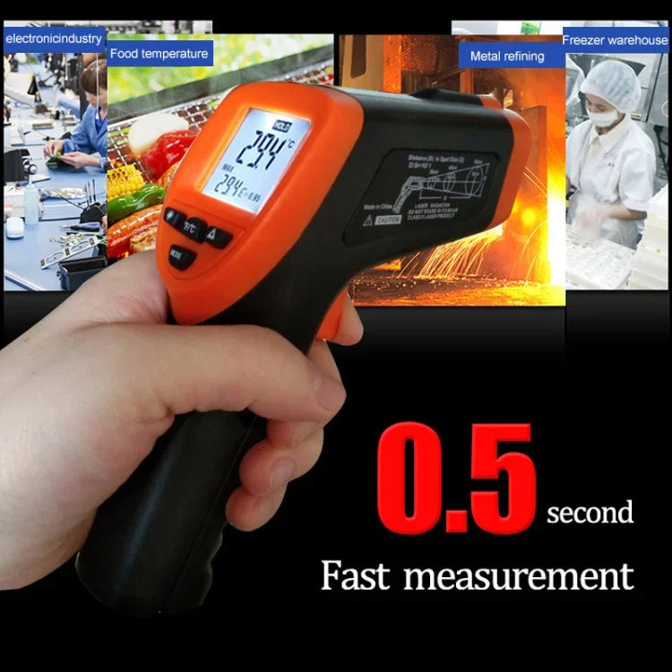 Thermomètre infrarouge DT-8380, Plage de température : -50 à 550 degrés Celsius, Portée de distance : 35 cm, Thermomètre infrarouge