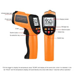 Thermomètre infrarouge, plage de température : -50 - 700 degrés Celsius, GM700