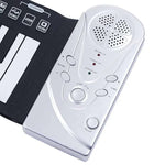 Piano numérique portable enroulable à 49 touches souples, blanc.