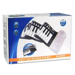 Piano numérique portable enroulable à 49 touches souples, blanc.