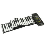 Piano portable MIDI 88 touches en silicone souple et enroulable, clavier : 133 x 14,2 x 0,6 cm, piano enroulable 88 touches