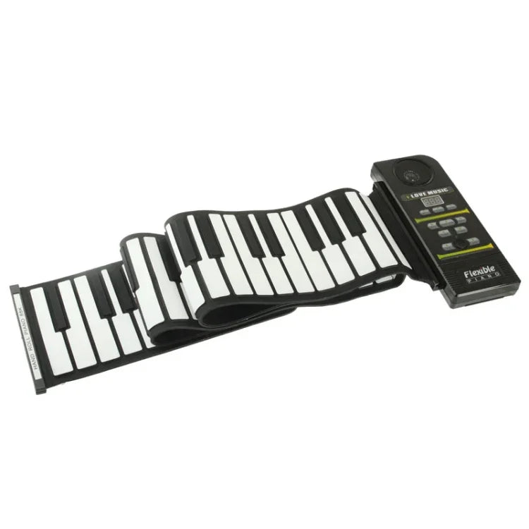 Piano portable MIDI 88 touches en silicone souple et enroulable, clavier : 133 x 14,2 x 0,6 cm, piano enroulable 88 touches