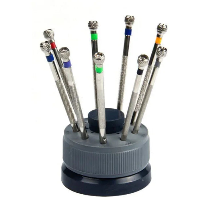 Ensemble de 9 tournevis de réparation de montre 0,5mm-2,5mm, 9 en 1