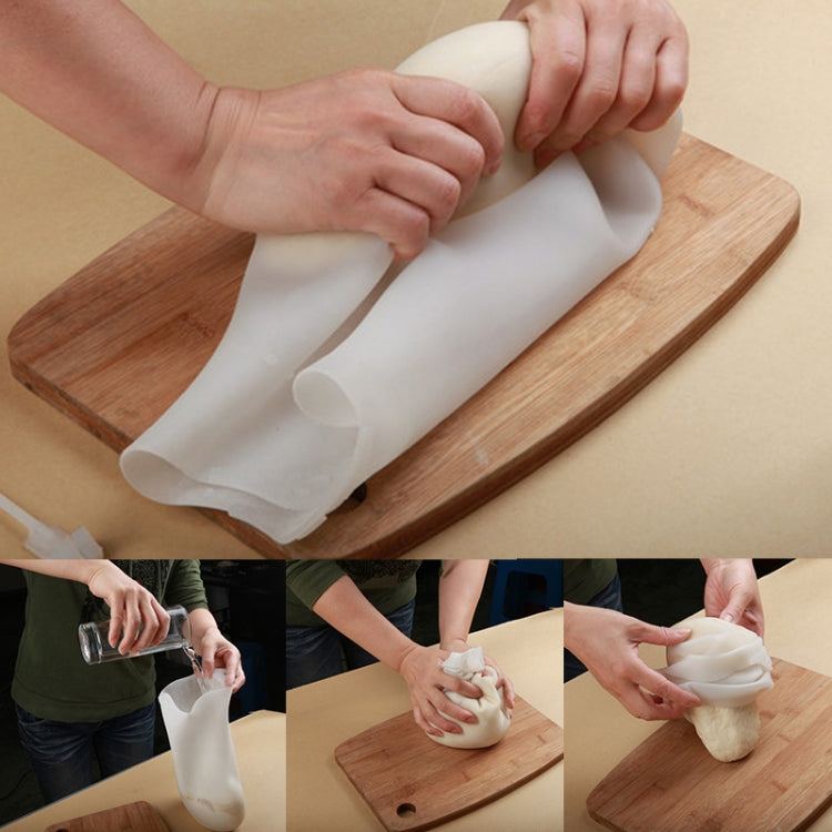 Sac à pétrir en silicone pour pâte à pétrir, mélangeur de farine, outils de cuisine pour pâtes, farine alimentaire, taille : 32,5 cm x 23 cm, sac à pâte en silicone