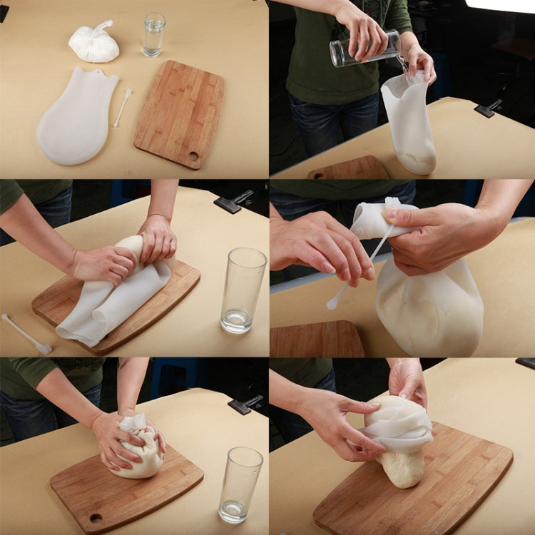 Sac à pétrir en silicone pour pâte à pétrir, mélangeur de farine, outils de cuisine pour pâtes, farine alimentaire, taille : 32,5 cm x 23 cm, sac à pâte en silicone