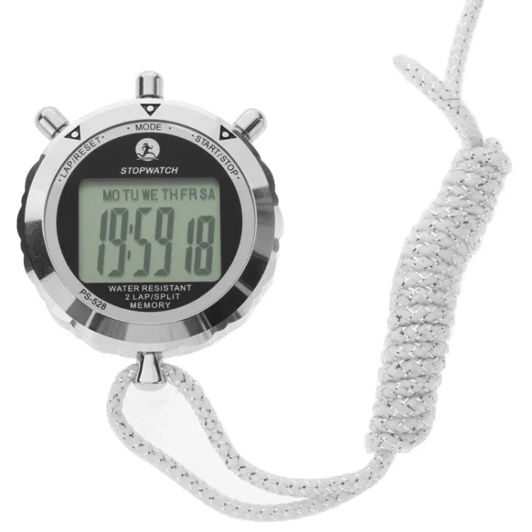 Chronomètre PS528 en métal professionnel, chronographe numérique portable LCD avec sangle, PS528