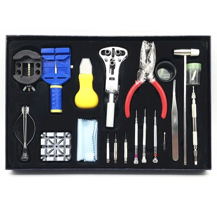 20 ensembles d’outils de réparation de montre avec tournevis et ouvre-boîtier, 20 en 1