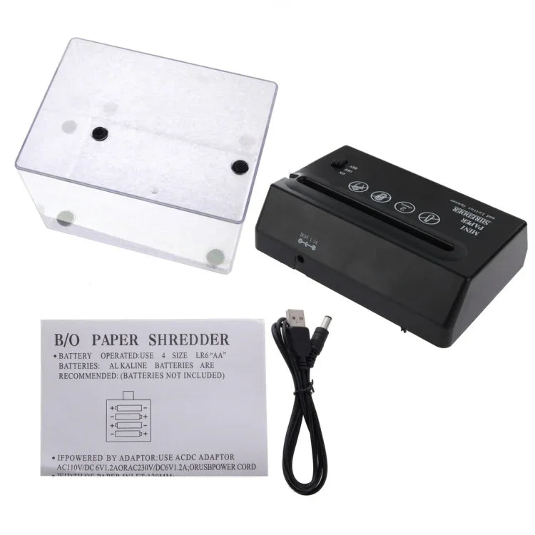 Mini destructeur de papier USB avec ouvre-lettres, destructeur de papier USB