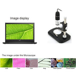 Microscope Numérique USB DMS-MDS800 40X-800X Capteur d'Image 2.0MP avec 8 LEDs & Support Professionnel, 40X-800X