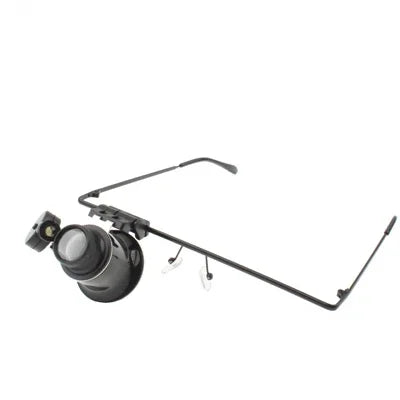 Loupe de réparation de montre type lunettes avec lumière LED, 9892A