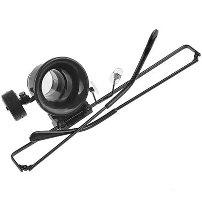 Loupe de réparation de montre type lunettes avec lumière LED, 9892A
