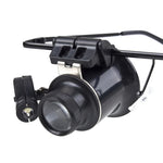 Loupe de Réparation de Montre Type Lunettes 20X avec Lumière LED, Double